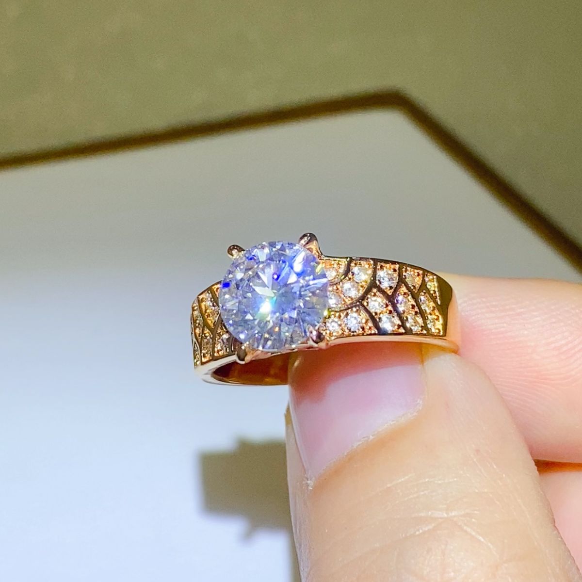 Sterling Silver Moissanite Ring