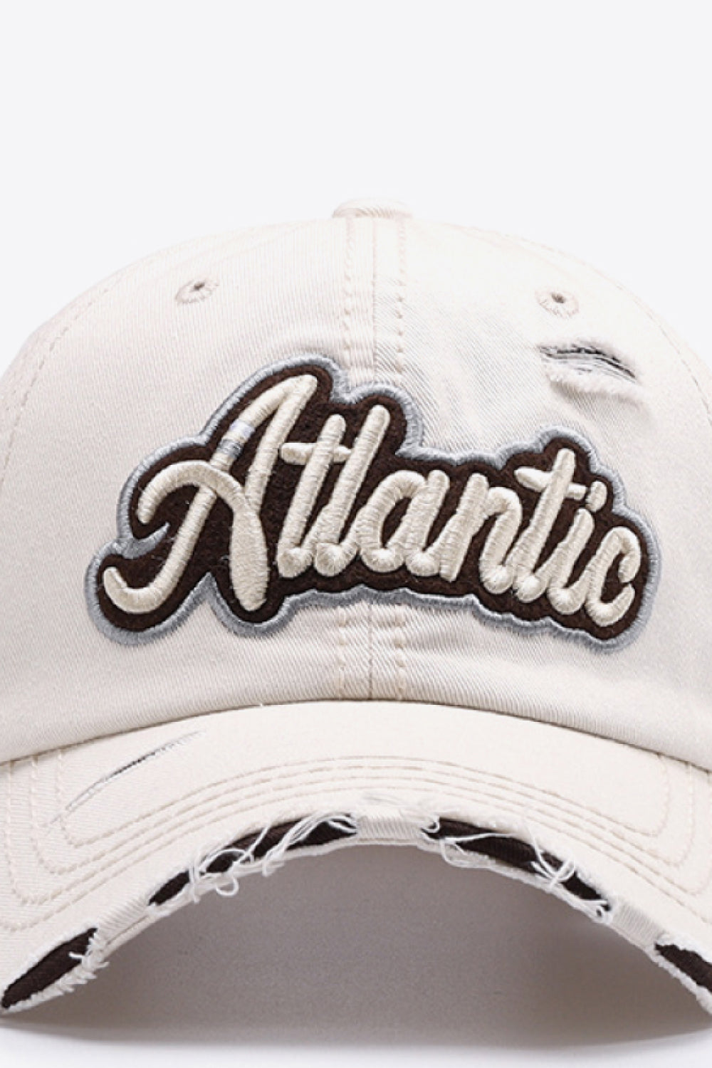 ATLANTIC Graphic Distressed Baseball Cap