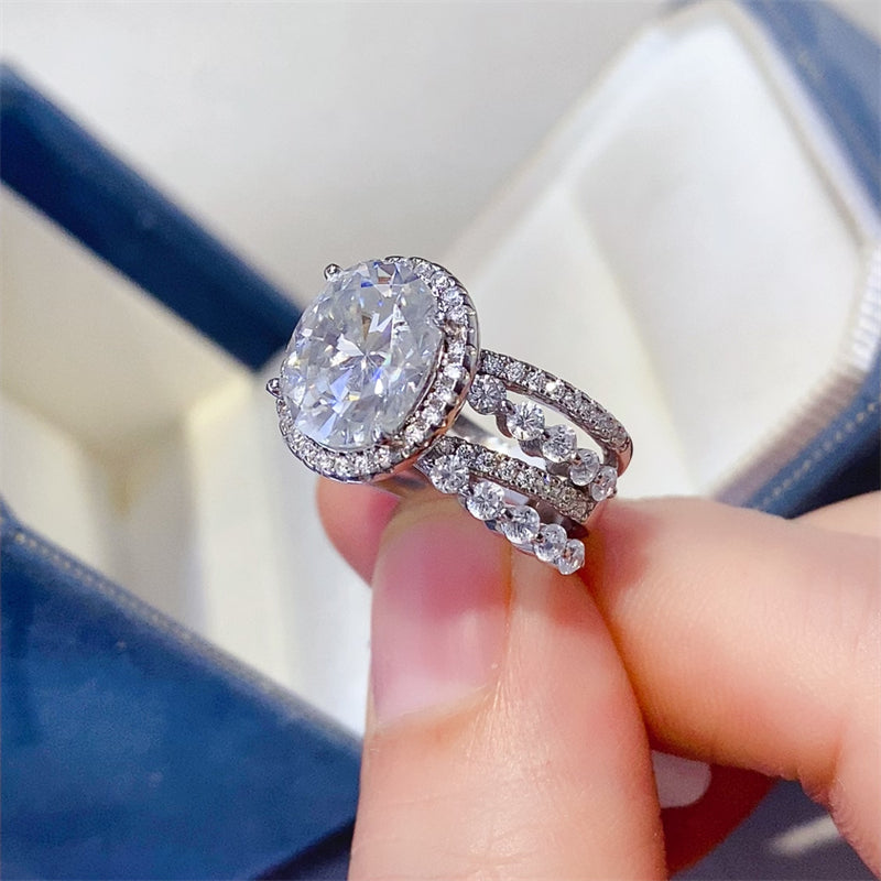 3 Carat Moissanite Layered Ring