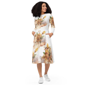 GV Glamour long sleeve midi dress - Gianna Vento