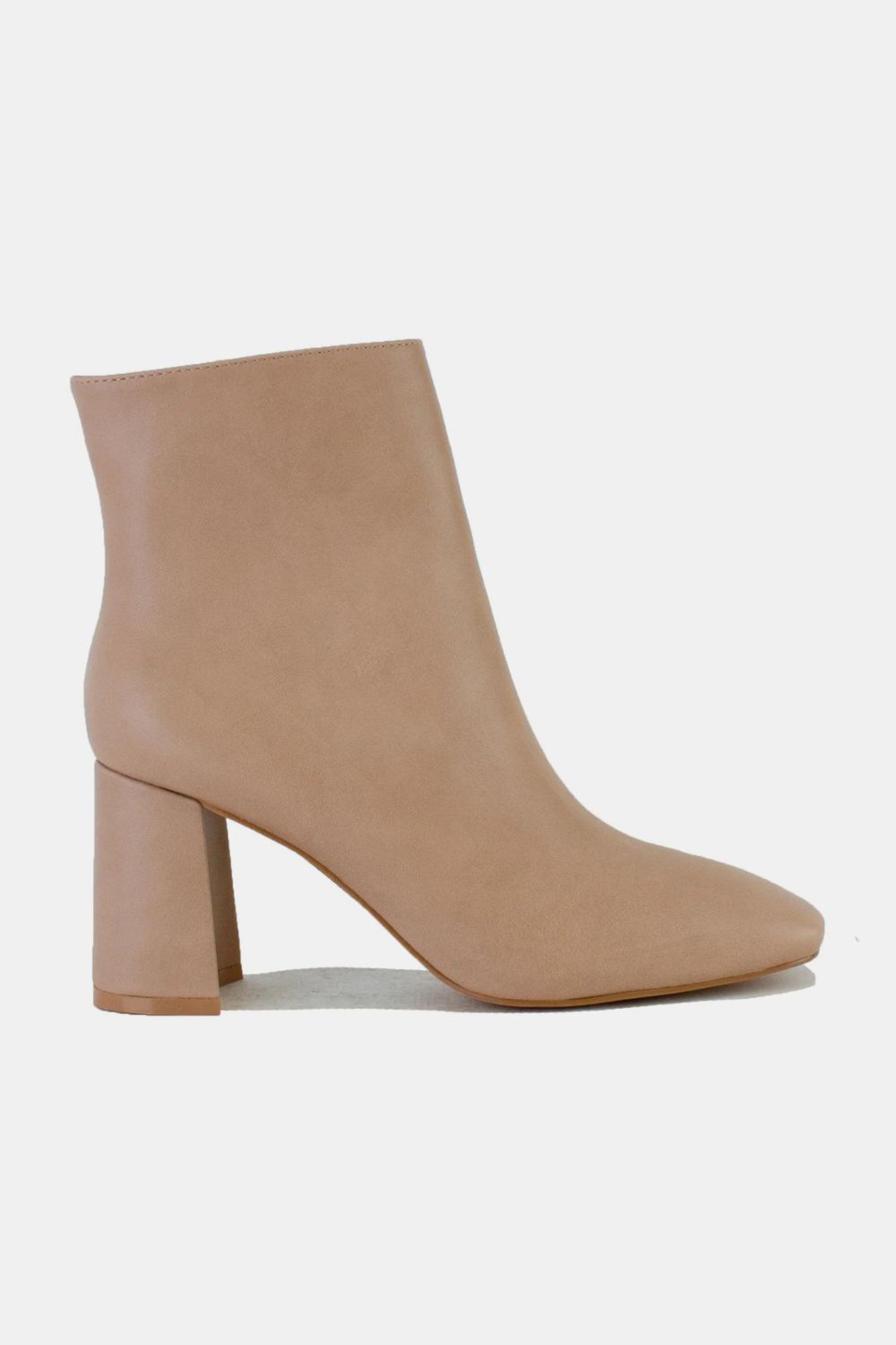 Leather Block Heel Boots