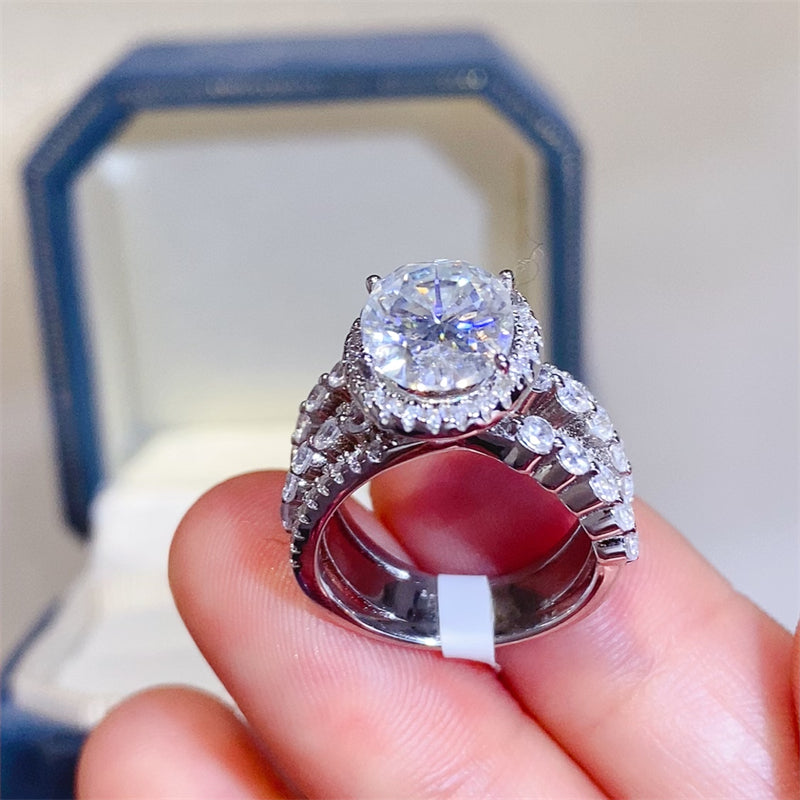 3 Carat Moissanite Layered Ring