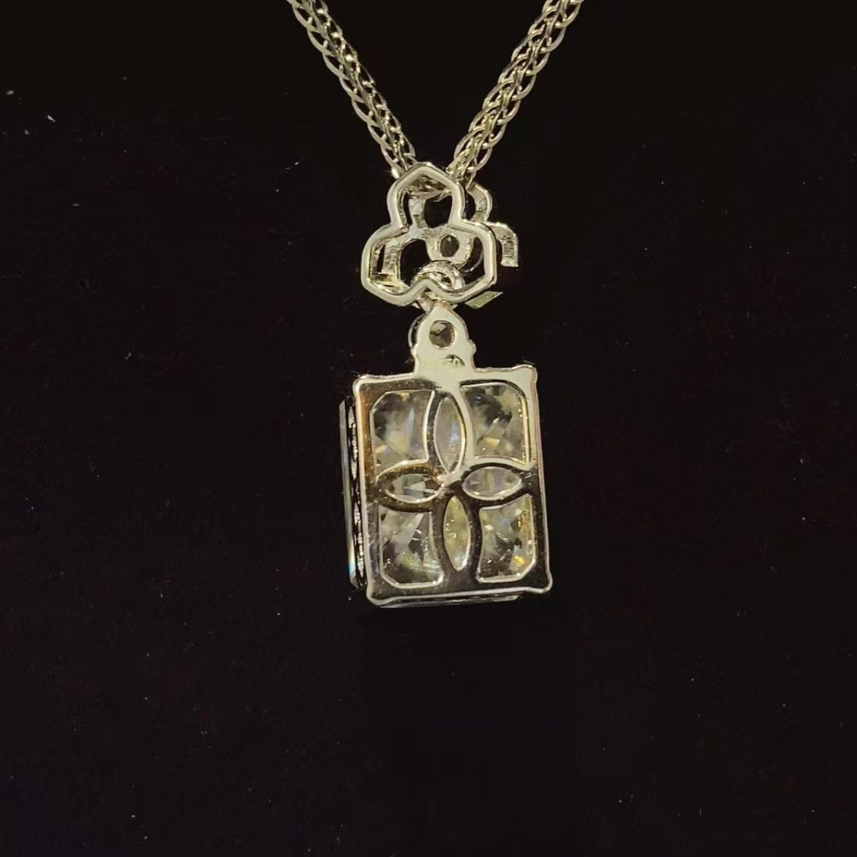 5 Carat Moissanite Silver Necklace